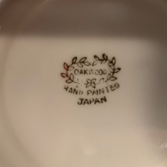 Vintage "Oakwood" brand piece, hand-painted and made in Japan saucer - Picture 2 of 2